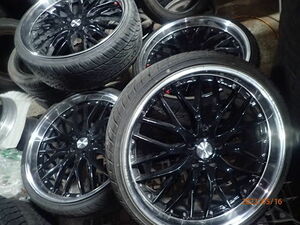 ロクサーニ マルチフォルケッタ 22x9J +38 WINRUN KF997 235/30R22 2021年製 ブラポリ 4本 アルファード ヴェルファイア