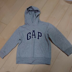 GAP ギャップ Gapkids 子供用 パーカー 120 グレー 着丈48cm 身幅40cm 送料無料