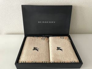 [未使用品]Burberry バーバリー フェイスタオル2枚セット