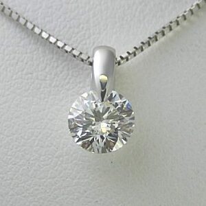 ダイヤモンド ネックレス プラチナ 一粒 0.3カラット 鑑定書付 0.37ct Dカラー VS2クラス 3EXカット GIA 22297-1P KDP*P