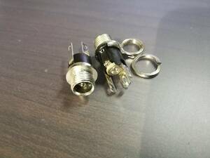 パネル取付用 DC電源ジャック 前ネジ φ5.5×φ2.1mm 10個セット