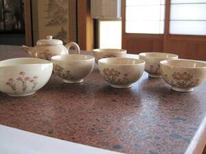 京薩摩、煎茶器7点セットです。