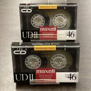 1953N 未使用 マクセル UDII 46分 ハイポジ 2本 カセットテープ/One Maxell Type II High Position unused Audio Cassette