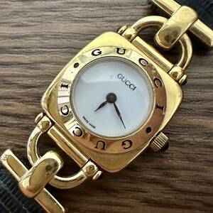 【1円〜】 GUCCI グッチ 腕時計 6300L ゴールド ウォッチ クオーツ レディース 動作未確認