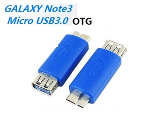 Galaxy Note3 SC-01F/SCL22/S5 SC-04F/SCL23用OTG Micro USB3.0-USB 3.0 A オスーメス　変換アダプタ USB変換アダプタ 5cm