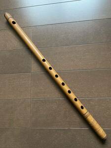 和楽器 篠笛 獅子田 7穴 七穴 横笛 竹笛 竹製 竹管 全長 約45.8㎝