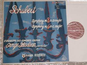LP　シューベルト 交響曲3&6/セバスチャン/URANIA/US