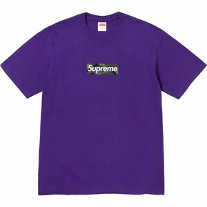  【新品】 23FW Supreme Box Logo Tee パープル　Lサイズ　シュプリーム ボックス ロゴ Tシャツ 