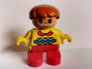 レゴデュプロ 人形 子供　男の子　女の子　茶髪　黄色上衣　 パーツ 特殊ブロック 