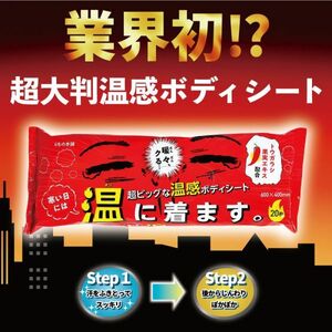 iiもの本舗 超大判温感ボディタオル 寒い日には温に着ます 厚手 大判サイズ ほのかなバニラジンジャーの香り 20枚入り X6パック