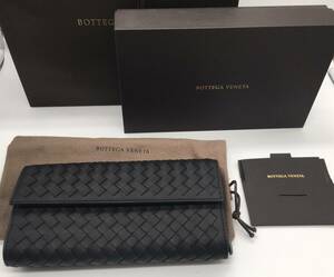 【9309】未使用保管品 ボッテガヴェネタ BOTTEGA VENETA 二つ折り 長財布 メンズ