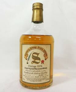1000円スタート 酒 SCOTCH WHISKY Signatory vintage 1974 SINGLE HIGHLAND MALT 750ml 57.1％ 未開栓 TSI 酒H517
