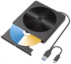 Yasoku CD DVD 光学ドライブ USB3.0 & Type-C 両用 8xDVD & 24xCD Windows iOS Linux 新品 送料込み