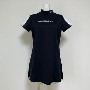 ニューバランスゴルフ モックネックシャツ レディース New Balance Golf 半袖 ロング丈シャツ ゴルフウェア ブラック サイズ2 美品