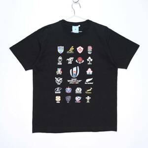 【送料無料】ラグビーワールドカップ2019/RWC2019 20 UNIONS COLLECTION Tシャツ BLK/出場20チームロゴ/ブラック/XXLサイズ