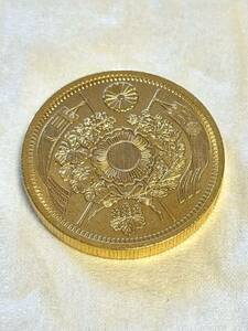 【珍品】【極美品】旧二十圓金貨　20円金貨　明治9年　古銭　約33g 