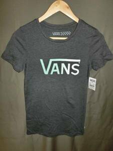 USA購入 アメカジ【VANS】バンズ ロゴプリントTシャツUS S 濃灰