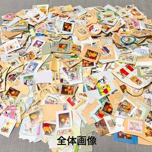 (4)82円グリーティング　キャラクター　紙付き使用済み切手