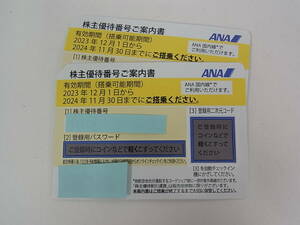 ■■1円～【送料無料】ANA ANAホールディングス株式会社 株主優待券 2024年11月30日迄 2枚セット■■