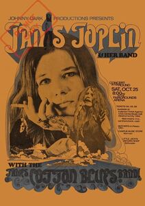 ポスター★1969 ジャニス・ジョプリン オクラホマ コンサート★Janis Joplin/James Cotton Blues Band/コズミック・ブルース