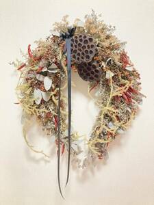 馬蹄型Wreath 50×40 ドライフラワー