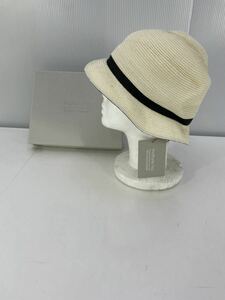 mature ha （マチュアーハ）帽子　MBOX-103 4.5cm brim　WH/BK　未使用品