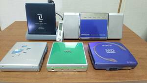 SONY MZ-E620 Panasonic SJ-MJ55 など 5台 MD PLAYER 動作未確認