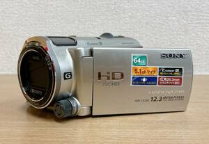 【SONY ソニー「HDR-CX560V」デジタルビデオカメラ】ハンディカム/シルバー/現状品/S63-257