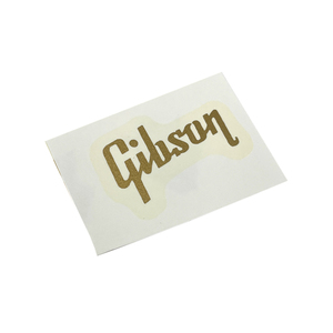 ゴールドの「Gibson」ロゴ　水張りデカール