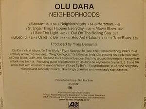 ★Olu Dara★Neighborhoods Rare Sampler CD Blues /Tropical Swingin