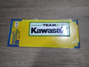 旧車 絶版車 当時物 アイロンワッペン -TEAM- kawasaki 白ｘ緑 カワサキ 送料込み Z1 Z2 750RS 900SUPERFOR Z400FX GP MACH