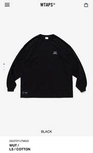 売切WTAPS23AW発売SNEAKシリーズWUT/LS/COTTON BLACKブラックSサイズ付属完備1回着用美品ダブルタップス ロンT長袖COLLEGEカレッジ24SS