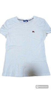 中古 BURBERRY バーバリー 半袖Tシャツ Tシャツ ホワイトロゴ レディース ヴィンテージ Mサイズ