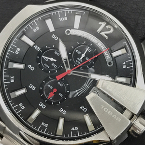 ディーゼル クロノグラフ クォーツ 腕時計 メンズ DZ4308 ブラック文字盤 純正ブレス ファッション小物 DIESEL