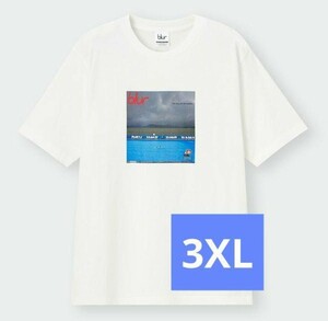 ジーユー gu ブラー blur ホワイト Tシャツ 3XLサイズ