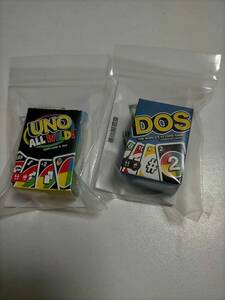 UNO ALLWILDミニカードとＤＯＳミニカード　ガチャガチャセット