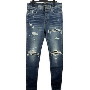 AMIRI (アミリ) MX1 CLAY CLASSIC Damaged Design Denim Pants (blue)