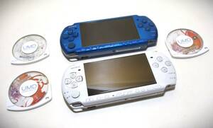 ★美品　PSP-3000 ブルー＋ホワイト　2個セット　簡易動作確認済　バッテリー欠品★