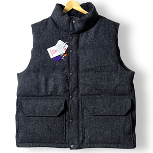 新品 THE NORTH FACE ノースフェイス パープルレーベル 定価7.7万 Harris Tweed Sierra Vest 光電子ダウン シエラベスト ND2269N L◆B1368