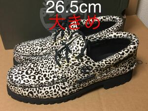 26.5cm(大きめ) Timberland for UNITED ARROWS & SONS SP 3EYE CLASSIC LUG LEOPARD ティンバーランド アローズ サンズ ハラコ