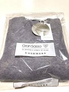 size:52◆Gran Sasso◆100% cashmere◆lavender gray◆カシミア セーター◆made in italy◆クルーネック◆カシミヤ ニット◆グランサッソ