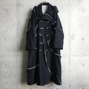 ヨウジヤマモトプールオム yohjiyamamoto pourhomme 20aw 2020 秋冬 コート つまみ縫い トグル Yohjiyamamotopourhomme ヨウジヤマモト 