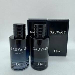 Christian Dior 香水 2本セット SAUVAGE EAU DE PARFUM EAU DE TOILETTE クリスチャンディオール ソヴァージュ オードゥ パルファン/トワレ