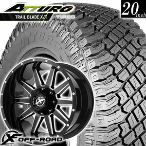 新品 深リム XF OFFROAD XF219 20x10j pcd135 pcd139.7 6穴 ATTURO XT 275/55R20 33x12.50R20 タイヤホイールセット FJクルーザー タホ