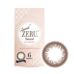 2week ZERU. Natural ブラウン 1箱6枚 ツーウィーク ゼル ナチュラル カラコン