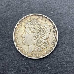 アメリカ銀貨 モルガン 1ドル ダラー 約26.6ｇ 1921年 Dミントマーク アンティークコイン コレクション