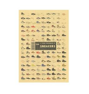 新品●様々な種類のスニーカーが描かれたポスター SNEAKER インテリア スタイリッシュ ナイキ コンバース ニューバランス
