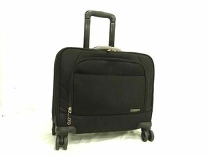 1円 Samsonite サムソナイト ナイロン 4輪 キャリーバッグ トラベルバッグ キャリーケース 旅行かばん ブラック系 BK1325