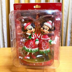 【新品・未開封】 ディズニーランド 限定 フィギュアリン カード付 ミッキー ＆ ミニー CHRISTMAS FANTASY 2012 クリスマス 置物 グッズ