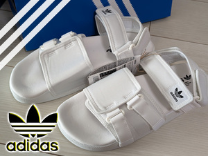 ◆新品 adidas アディダス ニューアディレッタ サンダル NEW ADILETTE SANDALS 白 ホワイト 26.5 スライド スポーツサンダル スポサン